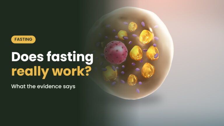 Fat cell illustration with the headline: Does fasting really work? What the evidence says