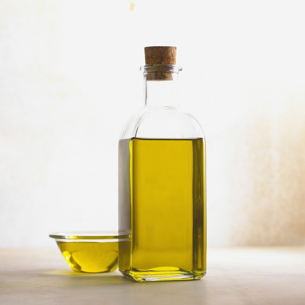 A bottle of olive oil